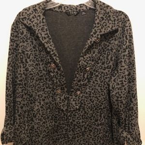 Toni Morgan black grey animal print blazer dressy